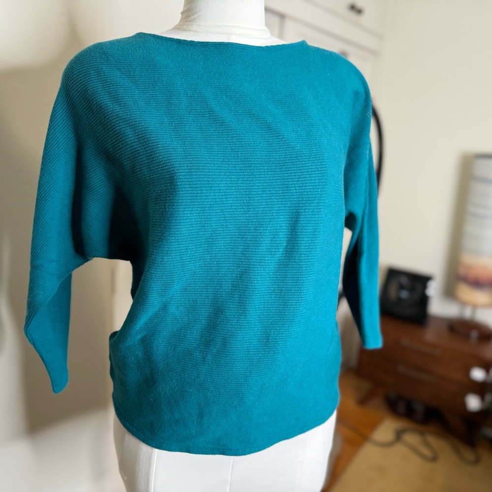 The Reset • Teal Dolman sleeve top • Size M